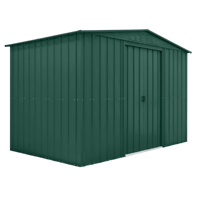 Globel Apex Metal Shed 10x6ft– Galvanised Steel Garden Storage with Double Doors