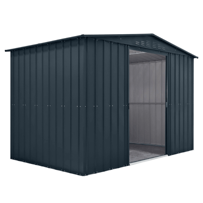 Globel Apex Metal Shed 10x6ft– Galvanised Steel Garden Storage with Double Doors
