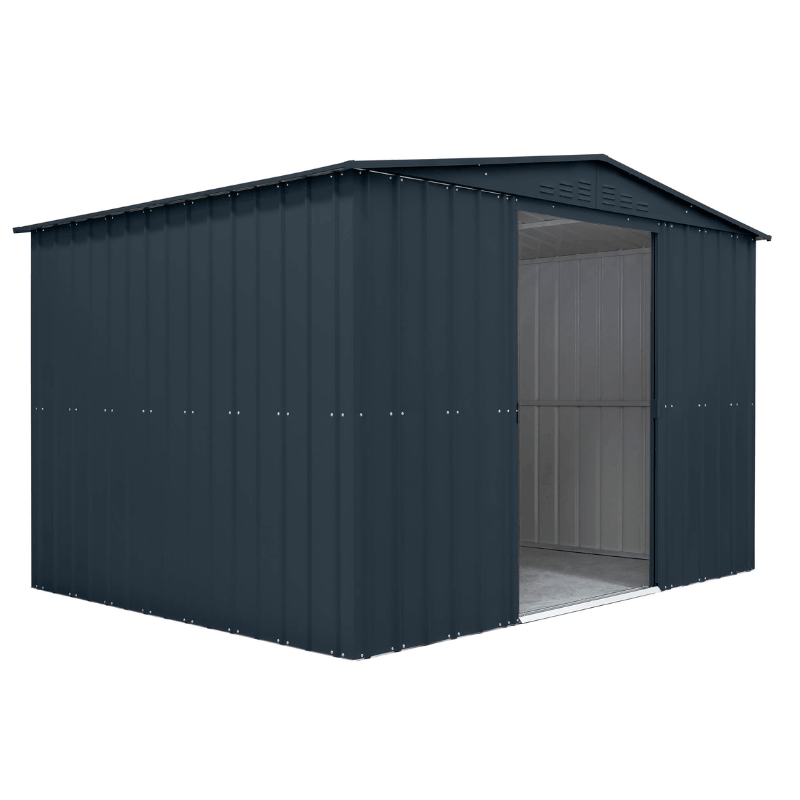 Globel Apex Metal Shed 10x8ft– Galvanised Steel Garden Storage with Double Doors&nbsp;