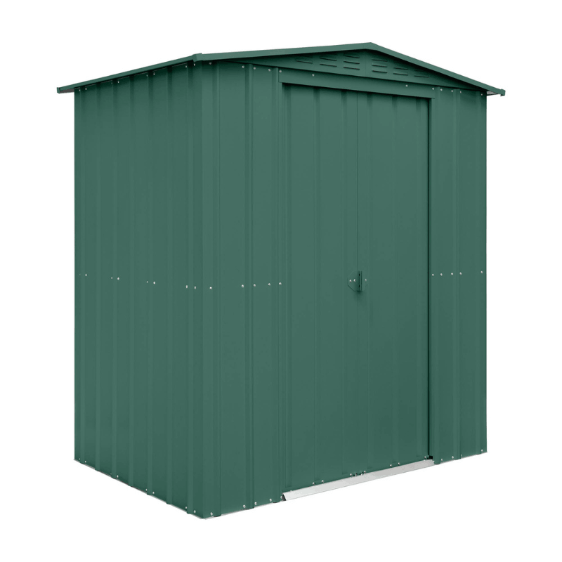 Globel Apex Metal Shed 6x4ft– Galvanised Steel Garden Storage with Double Doors