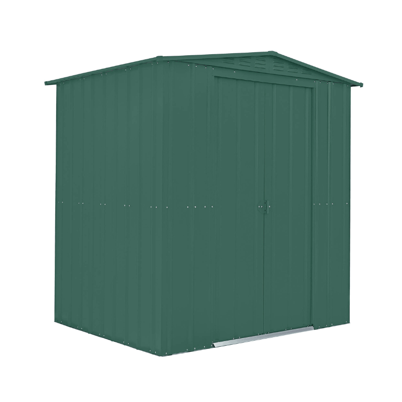 Globel Apex Metal Shed 6x5ft– Galvanised Steel Garden Storage with Double Doors
