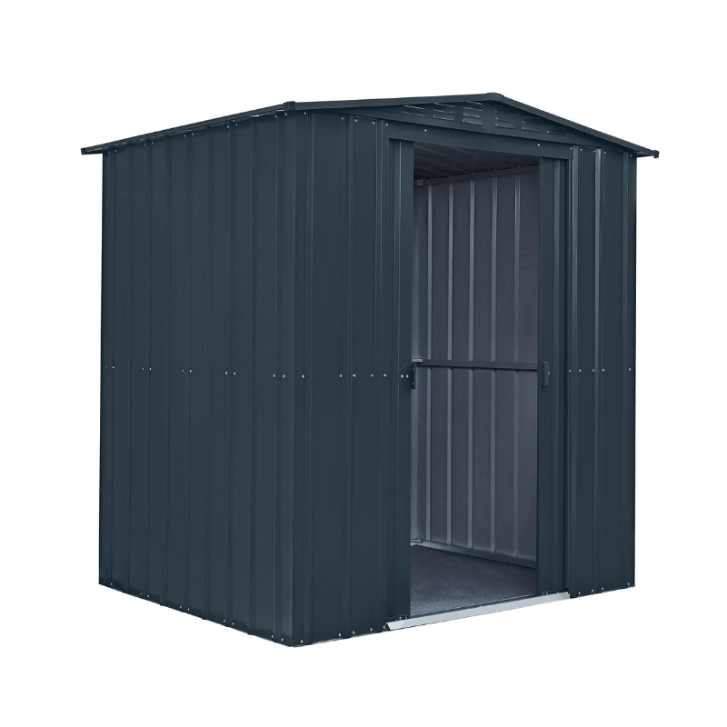 Globel Apex Metal Shed 6x5ft– Galvanised Steel Garden Storage with Double Doors