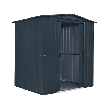 Globel Apex Metal Shed 6x5ft– Galvanised Steel Garden Storage with Double Doors