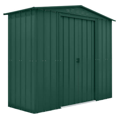 Globel Apex Metal Shed 8x3ft– Galvanised Steel Garden Storage with Double Doors