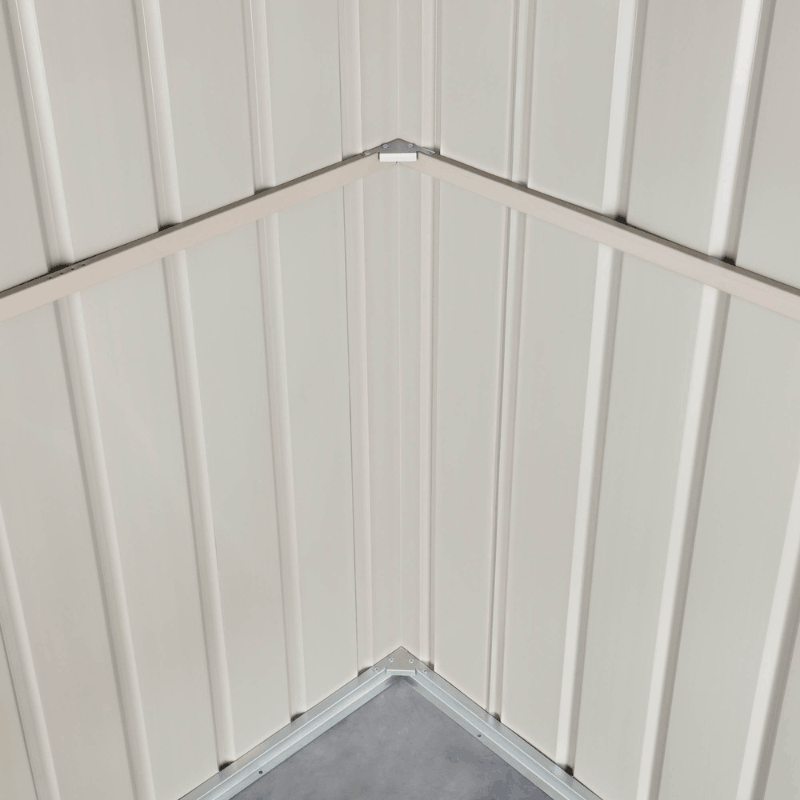 Globel Apex Metal Shed– Galvanised Steel Garden Storage with Double Doors&nbsp;