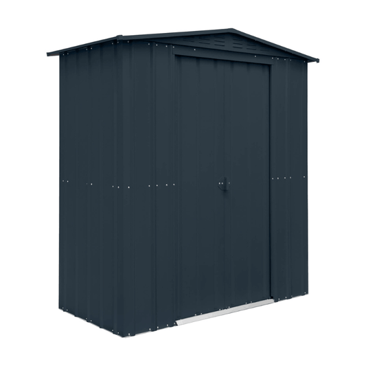 Globel Apex Metal Shed– Galvanised Steel Garden Storage with Double Doors