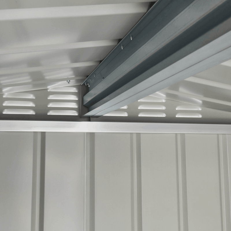 Globel Apex Metal Shed– Galvanised Steel Garden Storage with Double Doors&nbsp;