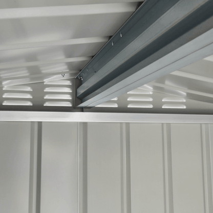 Globel Apex Metal Shed– Galvanised Steel Garden Storage with Double Doors&nbsp;