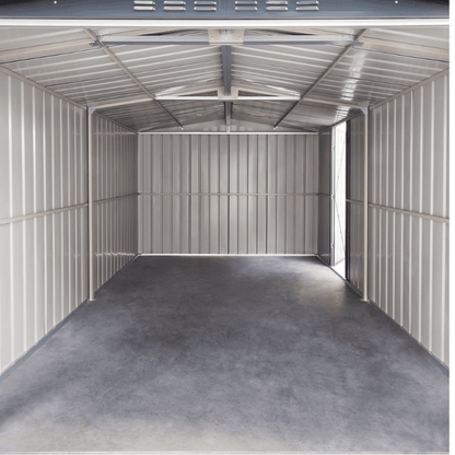 GlobelDualDoorSteelWorkshopGarageShed_Maintenance-FreeMetalGardenStorage