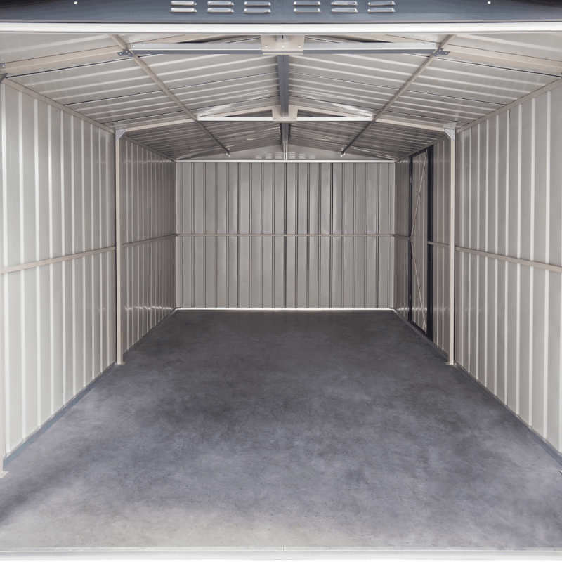 GlobelDualDoorSteelWorkshopGarageShed_Maintenance-FreeMetalGardenStorage