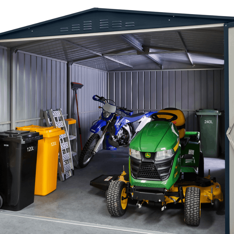 GlobelDualDoorSteelWorkshopGarageShed_Maintenance-FreeMetalGardenStorage