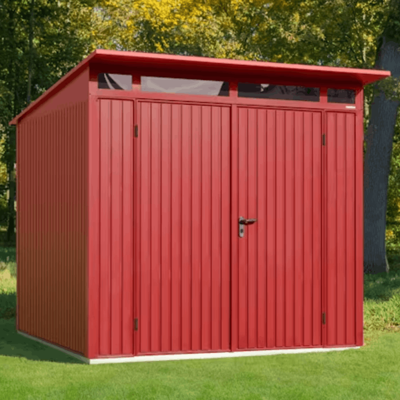 Hormann Berry Modern Style With Pent Roof– Premium Metal Shed