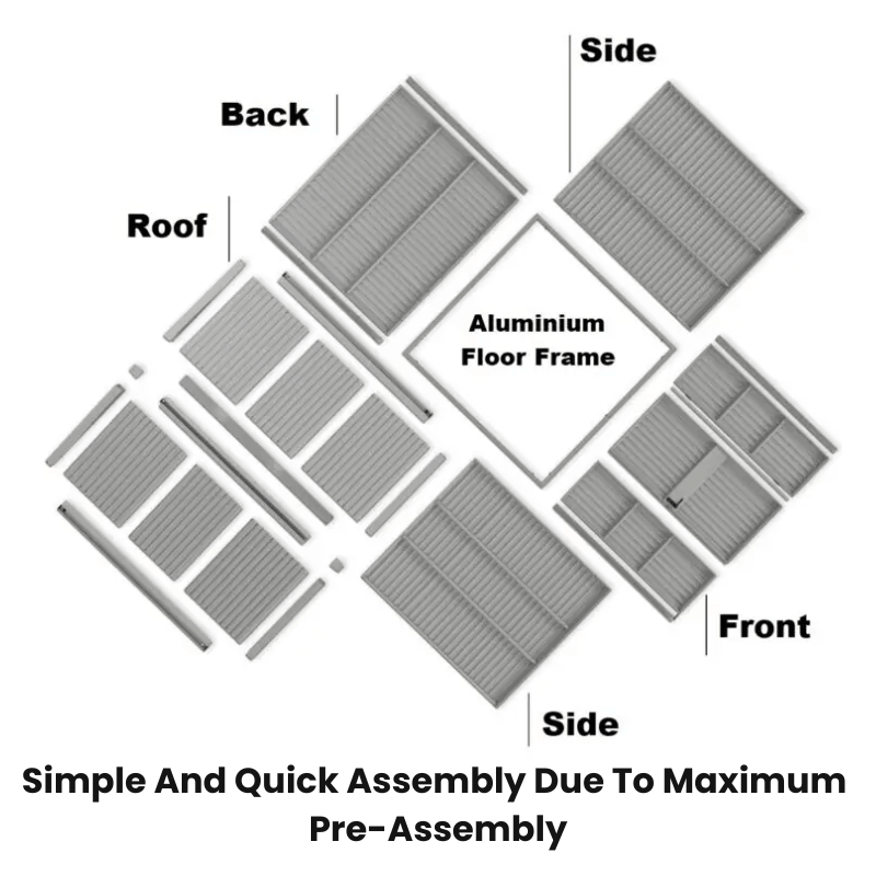 Hormann Berry Modern Style With Gable Roof – Premium Metal Shed