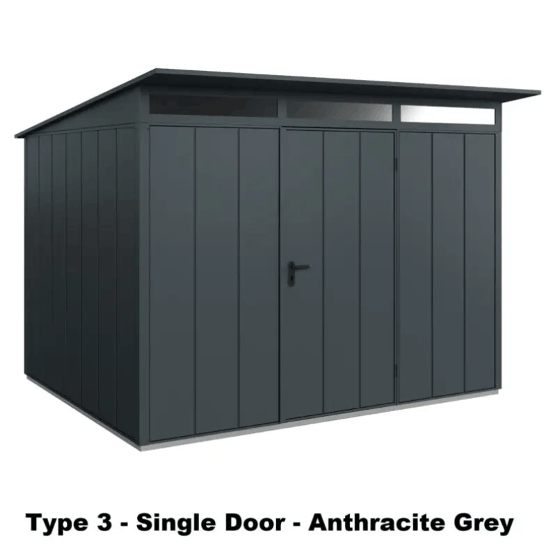 Hormann Berry Modern Style With Pent Roof– Premium Metal Shed