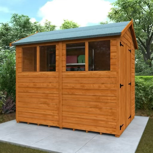 Woodlands Flex Pent Modular Garden Shed with Double Doors – Customisable Layout, Toughened Glass, 12mm Shiplap Cladding