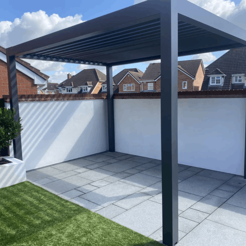 Luxe Manual Louvered Roof LED Aluminium Pergola
