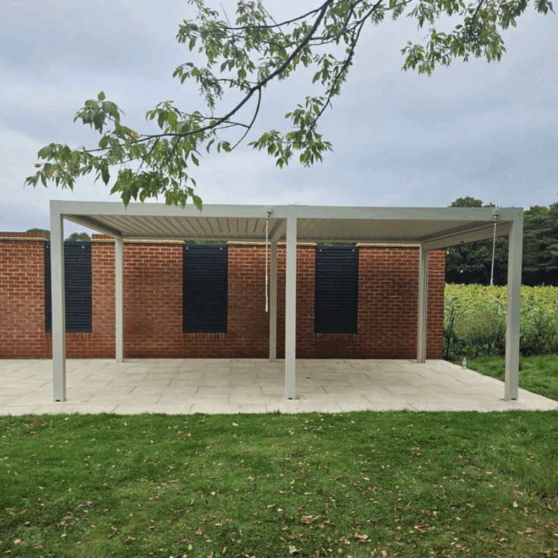 Luxe Manual Louvered Roof LED Aluminium Pergola