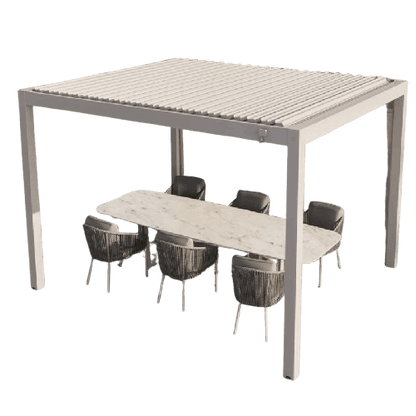 Luxe Manual Louvered Roof LED Aluminium Pergola