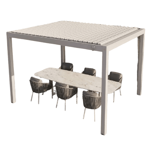 Luxe Manual Louvered Roof LED Aluminium Pergola