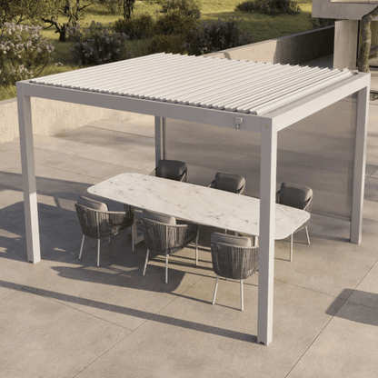 Luxe Manual Louvered Roof LED Aluminium Pergola