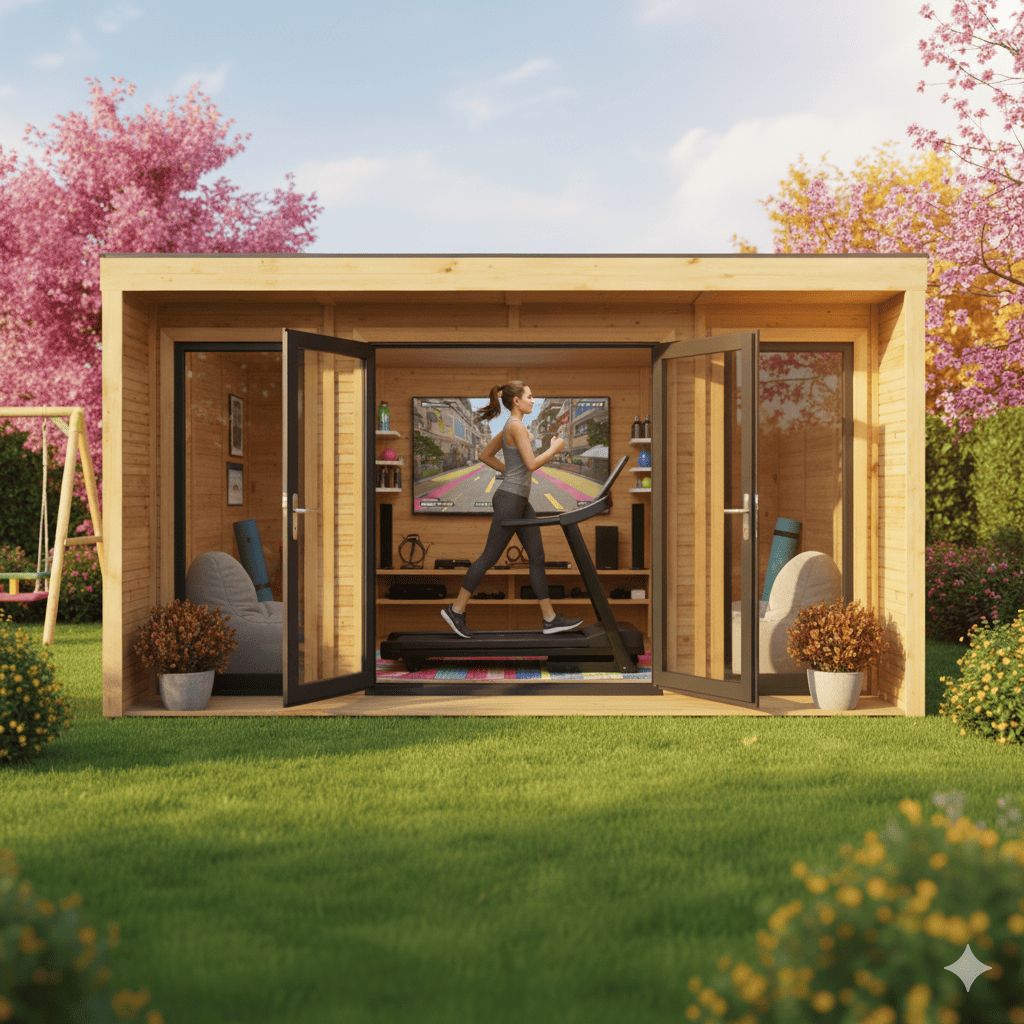 Mercia Creswell 4x3m Insulated Garden Room – Modern UPVC Office & Studio - Vendra Outdoors