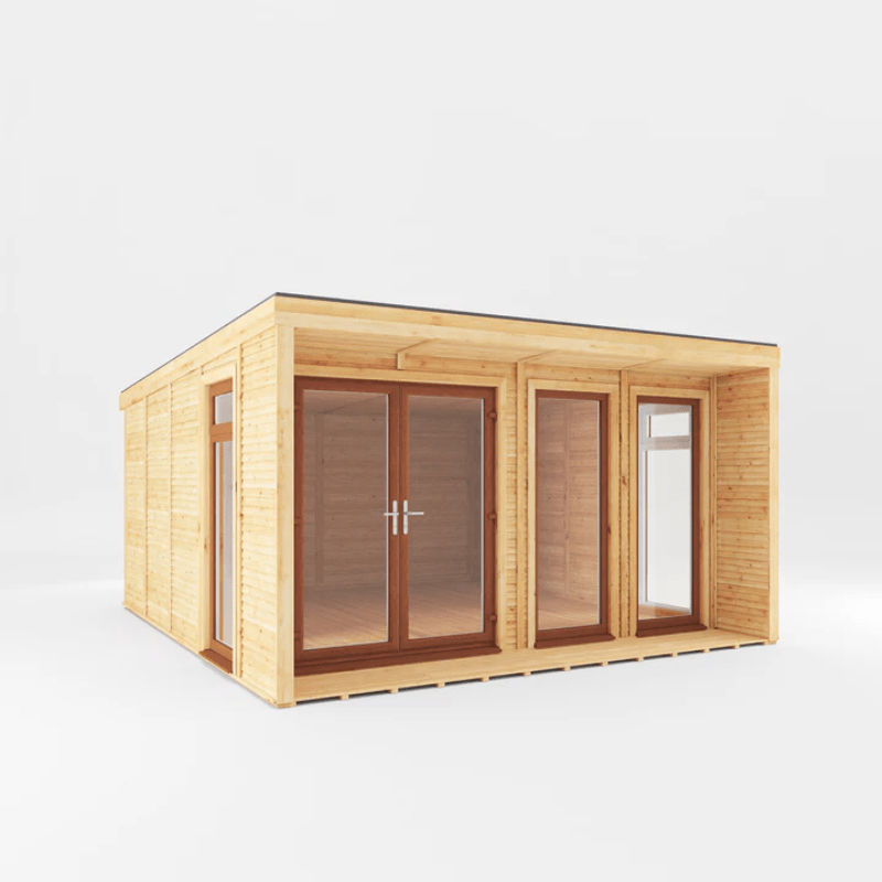 Mercia&nbsp;Creswell&nbsp;4x4m Insulated Garden Room – Modern UPVC Office &amp; Studio
