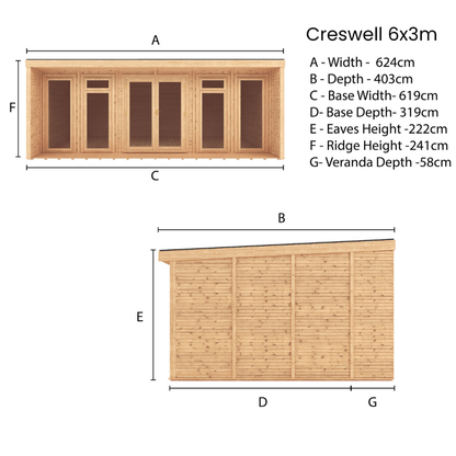 MerciaCreswell6x3mPremiumInsulatedGardenRoom