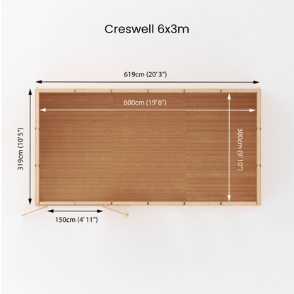 MerciaCreswell6x3mPremiumInsulatedGardenRoom