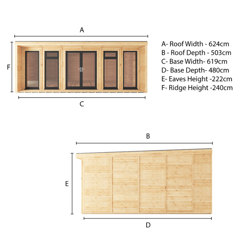 Mercia Creswell 6x4m Insulated Garden Room – Modern UPVC Office & Studio