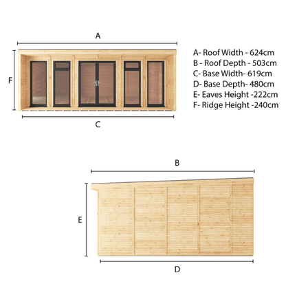 Mercia Creswell 6x4m Insulated Garden Room – Modern UPVC Office & Studio