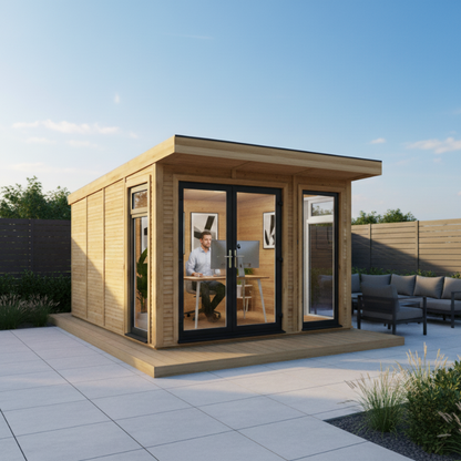 Mercia Edwinstowe 3x4m Insulated Garden Room with UPVC | Modern Home Office, Studio & Retreat