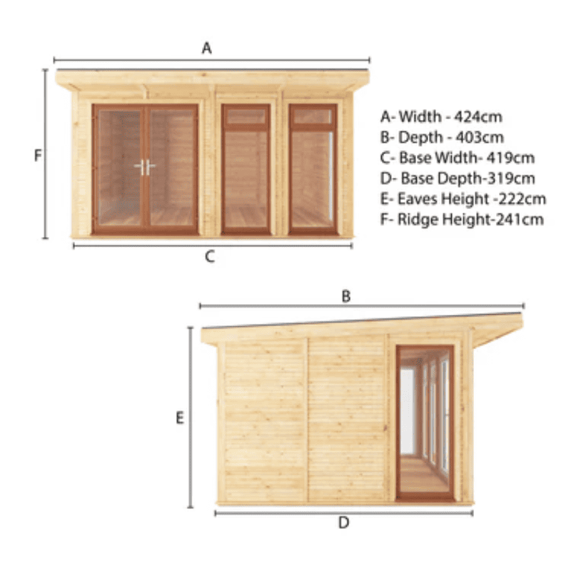 Mercia Edwinstowe 4x3m Insulated Garden Room with UPVC | Modern Home Office, Studio & Retreat