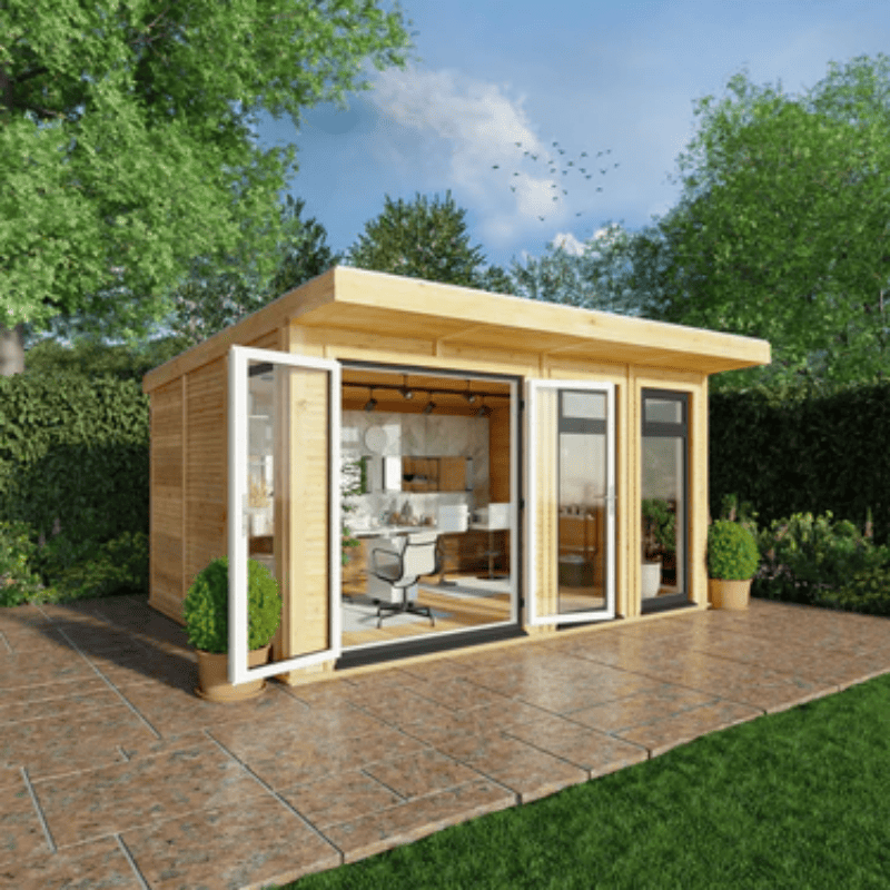 Mercia Edwinstowe 4x3m Insulated Garden Room with UPVC | Modern Home Office, Studio & Retreat