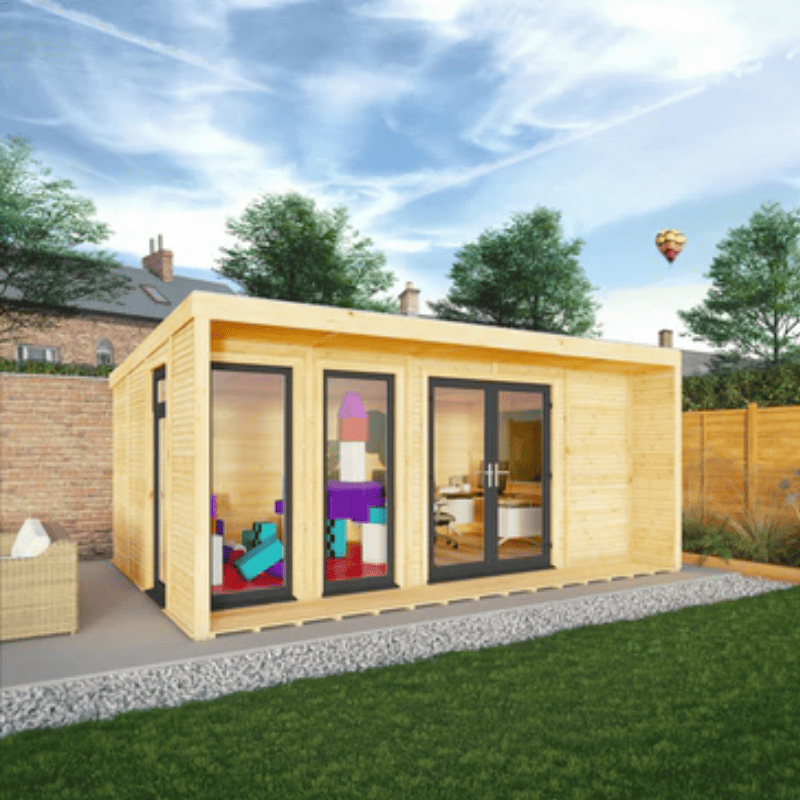 Mercia Edwinstowe 5x3m Insulated Garden Room with UPVC | Modern Home Office, Studio & Retreat