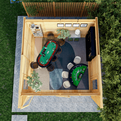 Mercia Harlow Premium Insulated Garden Room 4x4m – Luxury All-Season Double Glazed Garden Office, Gym &amp; Studio | Fully Fitted, UK-Made