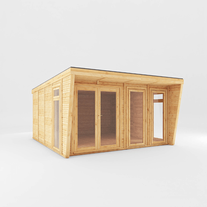 Mercia Harlow Premium Insulated Garden Room 4x4m – Luxury All-Season Double Glazed Garden Office, Gym &amp; Studio | Fully Fitted, UK-Made