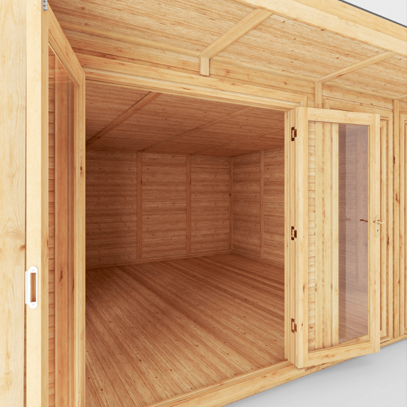 Mercia Harlow Premium Insulated Garden Room 4x4m – Luxury All-Season Double Glazed Garden Office, Gym &amp; Studio | Fully Fitted, UK-Made