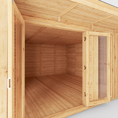 Mercia Harlow Premium Insulated Garden Room 4x4m – Luxury All-Season Double Glazed Garden Office, Gym &amp; Studio | Fully Fitted, UK-Made