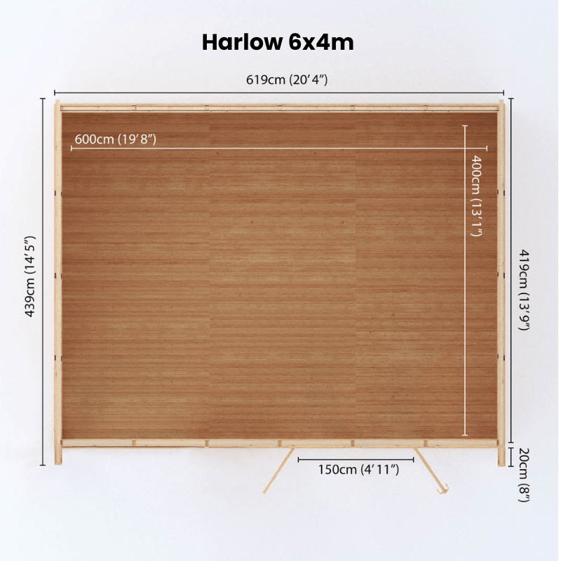 Mercia Harlow Premium Insulated Garden Room 6x4m – Luxury All-Season Double Glazed Garden Office, Gym & Studio | Fully Fitted, UK-Made