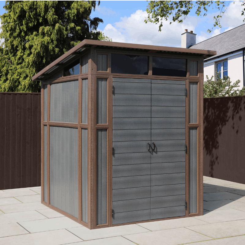 Mercia Premium Composite Pent Shed  7x7| Weatherproof, Maintenance-Free Garden Storage