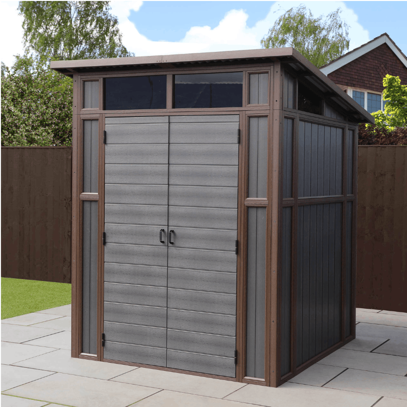 Mercia Premium Composite Pent Shed  7x7| Weatherproof, Maintenance-Free Garden Storage