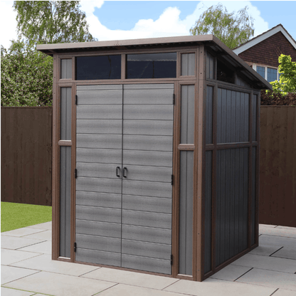 Mercia Premium Composite Pent Shed  7x7| Weatherproof, Maintenance-Free Garden Storage