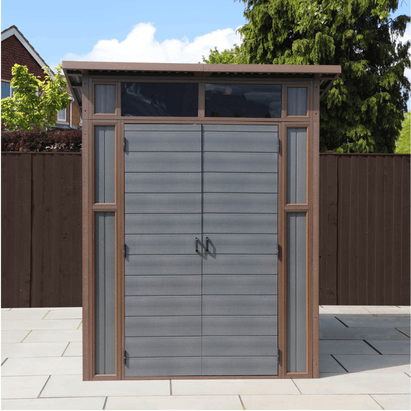 Mercia Premium Composite Pent Shed  7x7| Weatherproof, Maintenance-Free Garden Storage