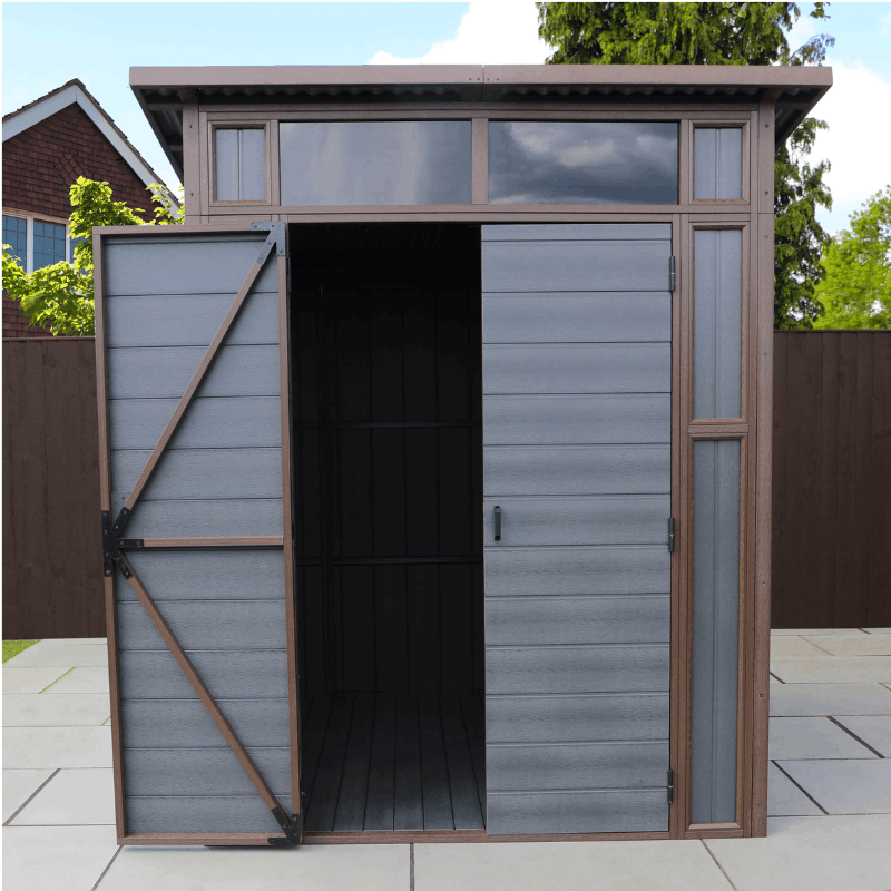 Mercia Premium Composite Pent Shed  7x7| Weatherproof, Maintenance-Free Garden Storage