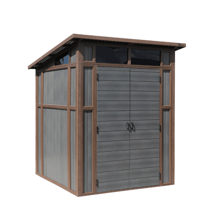 Mercia Premium Composite Pent Shed  7x7| Weatherproof, Maintenance-Free Garden Storage