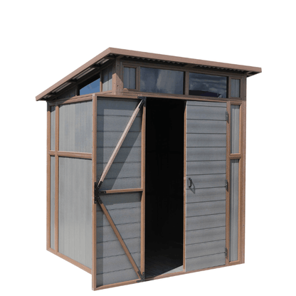 Mercia Premium Composite Pent Shed  7x7| Weatherproof, Maintenance-Free Garden Storage