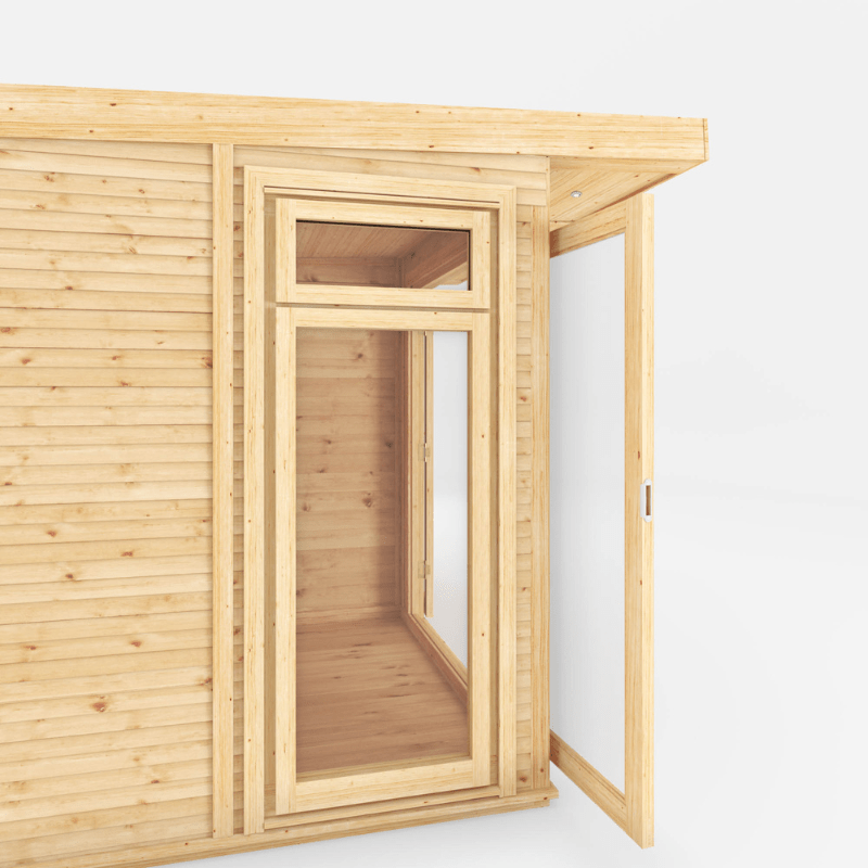 Mercia Premium Insulated Garden Room with Side Shed – Double Glazed Home Office