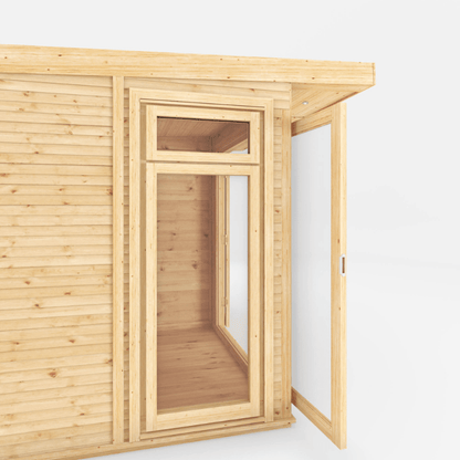 Mercia Premium Insulated Garden Room with Side Shed – Double Glazed Home Office