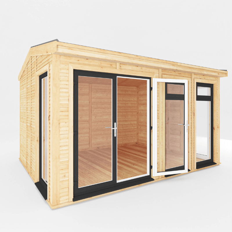 Mercia Rufford 4x3m Insulated Garden Room – UPVC Double Glazed Home Office & Studio