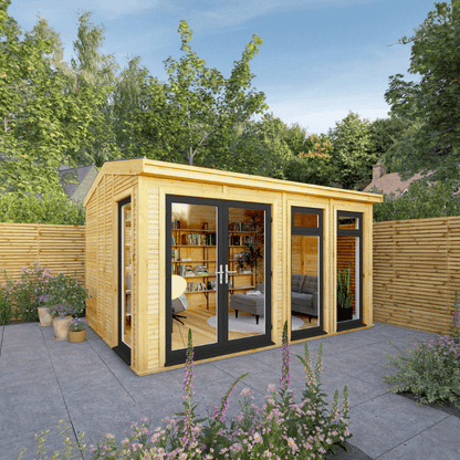 Mercia Rufford 4x3m Insulated Garden Room – UPVC Double Glazed Home Office & Studio